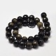 Faceted Round Natural Golden Sheen Obsidian Beads Strands G-I176-39-10mm-2
