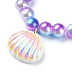 Set di gioielli con perline in plastica e resina per bambini SJEW-F221-01-3