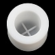ネット模様のコラム DIY キャンドルカップシリコンモールド  クリエイティブアロマキャンドルセメントカップ供給 diy コンクリートキャンドルカップ樹脂金型  ホワイトスモーク  6.85x6.95cm  内径：4.7のCM DIY-G097-02-6