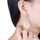 Trendy Sterling Silver Hoop Earrings EJEW-BB30020-B-2