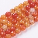 Natural Agate Beads Strands G-G580-6mm-09-1