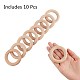 FINGERINSPIRE 10 Pieces Wooden Rings Natural Beech Wood Rings Without Paint Smooth Unfinished Solid Wood Circles for Craft DIY Teething Ring Pendant Connectors Jewelry Making(40mm) WOOD-FG0001-07B-3