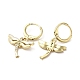 Dragonfly Real 18K Gold Plated Brass Dangle Leverback Earrings EJEW-L268-011G-02-2