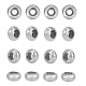 UNICRAFTALE 40pcs 6mm Rondelle Stopper Beads 304 Stainless Steel Slider Beads with Plastic 1mm Small Hole Loose Bead Metal Beads Fidning for DIY Bracelets Jewelry Making STAS-UN0002-39P-4
