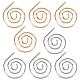 Gorgecraft 8 pièces 2 couleurs spirale câble aiguilles à tricoter fer crochet point marqueur circulaire doré argent tourbillon aiguille à tricoter outil de tricot fait à la main pour bricolage châle pull fil tricot débutants IFIN-GF0001-26-1