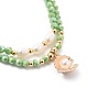 Verre à facettes perles bracelets extensibles BJEW-JB05488-03-2