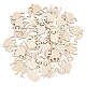 未完成の木製象のペンダント飾り  diyクラフトアクセサリー用  バリーウッド  38x49x3mm  穴：4mm WOOD-WH0025-65-1