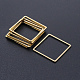 304ステンレス鋼フレームコネクター  レーザー切断  正方形  ゴールドカラー  20x20x1mm  インナーサイズ：18x18mm STAS-S105-T935-2-1