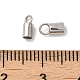 Rhodium Plated 925 Sterling Silver Cord Ends STER-P055-01C-P-3