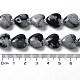 Naturschneeflocke Obsidian Perlen Stränge G-E614-A16-01-4