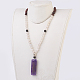Ожерелья с подвесками Будды из натурального агата NJEW-JN02131-5