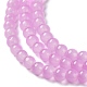 Backen gemalt Nachahmung Jade Glas runden Perle Stränge DGLA-Q021-4mm-23-3