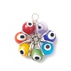 7 Chakra Handmade Evil Eye Lampwork Pendants PALLOY-JF01997-02-1
