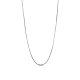 SHEGRACE 925 Sterling Silver Snake Chain Necklaces, Carved with S925, Platinum, 17.7 inch(45cm)0.8mm