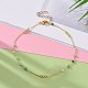 Bracelets de cheville en perles de verre à facettes AJEW-AN00379-04-5