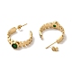 Emerald Rhinestone Geometry Stud Earrings STAS-H175-18G-2