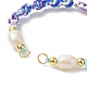 Bracelets tressés en cordon de polyester de couleur dégradée AJEW-JB01145-3