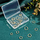Beebeecraft 1 Box 30Pcs 3 Size Round Bead Frames 14K Gold Plated Double Hole Circle Bead Frames for Earring Bracelet Necklace Jewelry Making KK-BBC0003-84-7