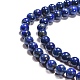Chapelets de perles en lapis-lazuli naturel G-G423-6mm-AB-3