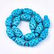 Dyed Synthetical Turquoise Barrel Bead Strands TURQ-Q099-10-2