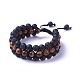 Adjustable Natural Tiger Eye Braided Bead Bracelets BJEW-I273-E04-1