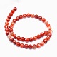 Natural Fire Agate Beads Strands G-O165-A06-8mm-2