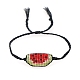 Bracelet en perles de verre tressées BJEW-P269-18-2