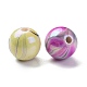 Perles acryliques ab vague de couleur imprimés X-MACR-Q151A-M-7