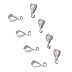 UNICRAFTALE about 100pcs 15mm Teardrop Bail Beads Stainless Steel Hanger Links Ring Hanger Links Pendant Bail Hanger Links for Dangle Jewelry Making STAS-UN0016-69P-1