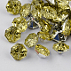 2-Hoyo botones de octágono de acrílico Diamante de imitación de Taiwán BUTT-F016-11.5mm-33-1