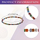 Ensemble de bracelets de cheville extensibles en perles de verre étincelantes pour femmes AJEW-SW00002-2
