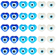 Superfindings 30pcs 3 couleurs à la main mauvais œil perles de lampwork brins LAMP-FH0001-10-1