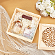 AHADERMAKER Unfinished Wood Box Hollow Auspicious Pattern Wooden Box Wood Box with Visual Window Platane Wood Box for Wedding Reception Birthday Baby Shower Party Decorative Box CON-WH0076-57C-5