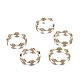 Латунные кольца из манжеты с прозрачным цирконием RJEW-F109-01G-3
