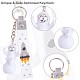 3 pièces astronaute porte-clés mignon espace porte-clés pour sac à dos portefeuille voiture porte-clés décoration enfants espace fête faveurs JX317C-3