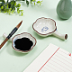 PH PandaHall Plant Ink Dish Porcelain Ink Plate with Handle Chinese Calligraphy Painting Brush Rest Holder Flower Shape Multifunctional Ink Dish for Calligraphy Sumi-e Painting Japanese Prints DIY-PH0010-99A-4