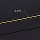 Benecreat3連売り銅クラフトワイヤー  長持ちメッキ  ツイストラウンド  ゴールドカラー  0.3mm  約80m /ロール CWIR-BC0008-0.3mm-G-2