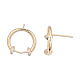 Ring Brass Clear Cubic Zirconia Stud Earrings for Women EJEW-N012-53-3