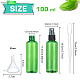 Benecreat 12 Packung 100 ml grüne Plastik-Feinnebel-Sprühflasche mit schwarzen Verschlüssen DIY-BC0001-06A-2