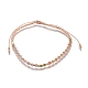 Adjustable Natural Gemstone Braided Bead Bracelets BJEW-L669-B-2