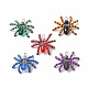 Halloween Spider Glass Pendants PALLOY-JF02005-1