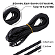 GORGECRAFT 11Yds 5mm Flat Genuine Leather Cord String Leather Shoelace Boot Lace Strips Cowhide Braiding String Roll for Jewelry Making DIY Craft Braided Bracelets Belts Keychains(Black) WL-GF0001-06C-01-2