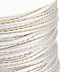 マクラメラテールビーズ糸コード  ナイロンマウステールコード  ホワイト  1.5mm  約100ヤード/ロール（300フィート/ロール） NWIR-R024-800-3
