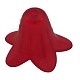 Rot gefrostet transparentem Acryl Blumen Perlen X-PLF018-11-2