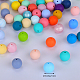 Perles focales rondes en silicone SI-JX0046A-99-2
