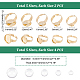 UNICRAFTALE 10 Sets Golden DIY Flat Round Finger Ring Making Kit Adjustable 304 Stainless Steel Finger Rings Componets 20 Pcs Clear Glass Beads for Jewlery Making 17~18mm Inner Diameter DIY-UN0003-45-4