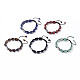 Bracelets de perles tressées en pierre naturelle et synthétique BJEW-I273-J-1