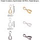 PandaHall Elite 60pcs 3 Colors Brass Pinch Bails Pinch Clip Bail Clasp Dangle Charm Bead Pendant Connector Findings for Pendants Necklace Jewelry DIY Craft Making KK-PH0036-25-2
