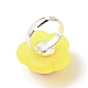 Регулируемое кольцо из смолы 3d желейного цвета RJEW-JR00458-5