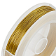 Benecreat 0.3 mm (calibre 28) 150 m alambre de artesanía de hierro dorado resistente al deslustre para proyecto de abalorios de joyería MW-BC0001-01A-7